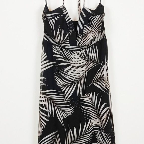 NEW WHBM‎ Palm Print Soft Maxi Dress Halter Size 00 - Picture 4 of 8